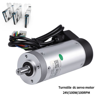 59mm Kołnierz 24V DC 100W Zintegrowany Serwomotor z Przekładnią Odporny na Niskie Temperatury, Maksymalny Moment Obrotowy 23Nm, Enkoder 2400-liniowy, do Bram Obrotowych, Szybkiego Dostępu, Barier